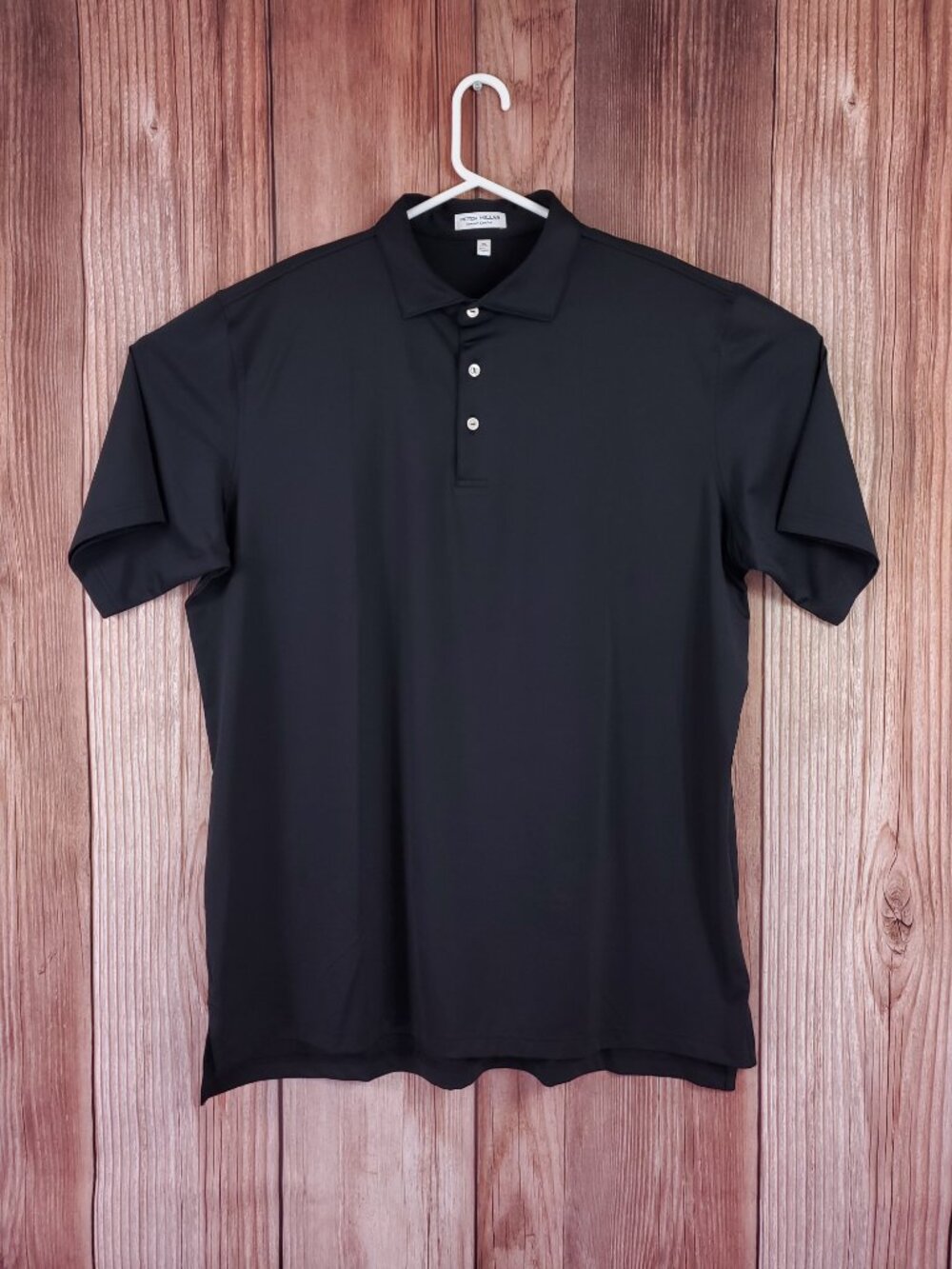 Peter Millar Summer Comfort Mens XL SS Golf Polo Shirt Black Performance - Picture 2 of 14